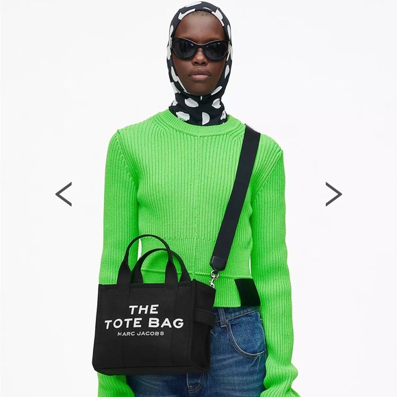 Marc Jacobs The Canvas Small Tote Bag Black Crossbody Bag Authentic - Picture 6 of 15